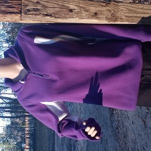 NWT!! woman's "Afnan" ¼ zip purple/blue fleece pullover